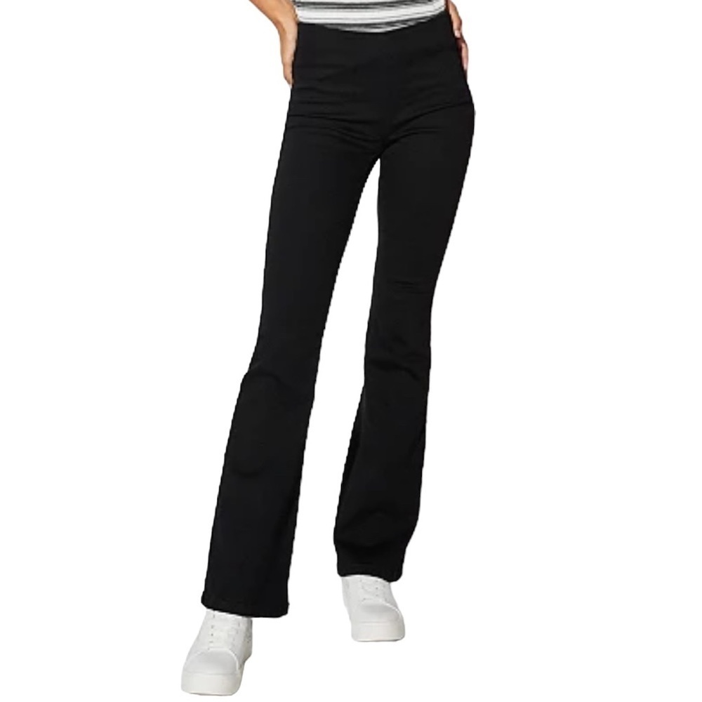' Vylette Pull-On Straight Leg Flare Black Denim Jeans Size 5/27 NWT Minimalist - Picture 2 of 8